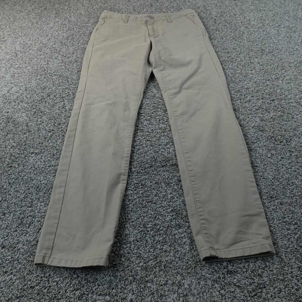 Bonobos Pants Mens 30X30 Beige Tan‎ Khaki Slim Chino Trouser Flat Front Stretch
